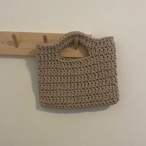 Handcrafted Tan Crochet Tote Bag